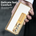 thumbnail image 5 of K-Lion for Samsung Galaxy Z Fold 4 Full Body Case, Built-in Tempered Glass Screen Protector Lens Film Plating Hinges Pen Solt Kickstand Shockproof Case for Samsung Z Fold 4,Silver＋Gold, 5 of 7