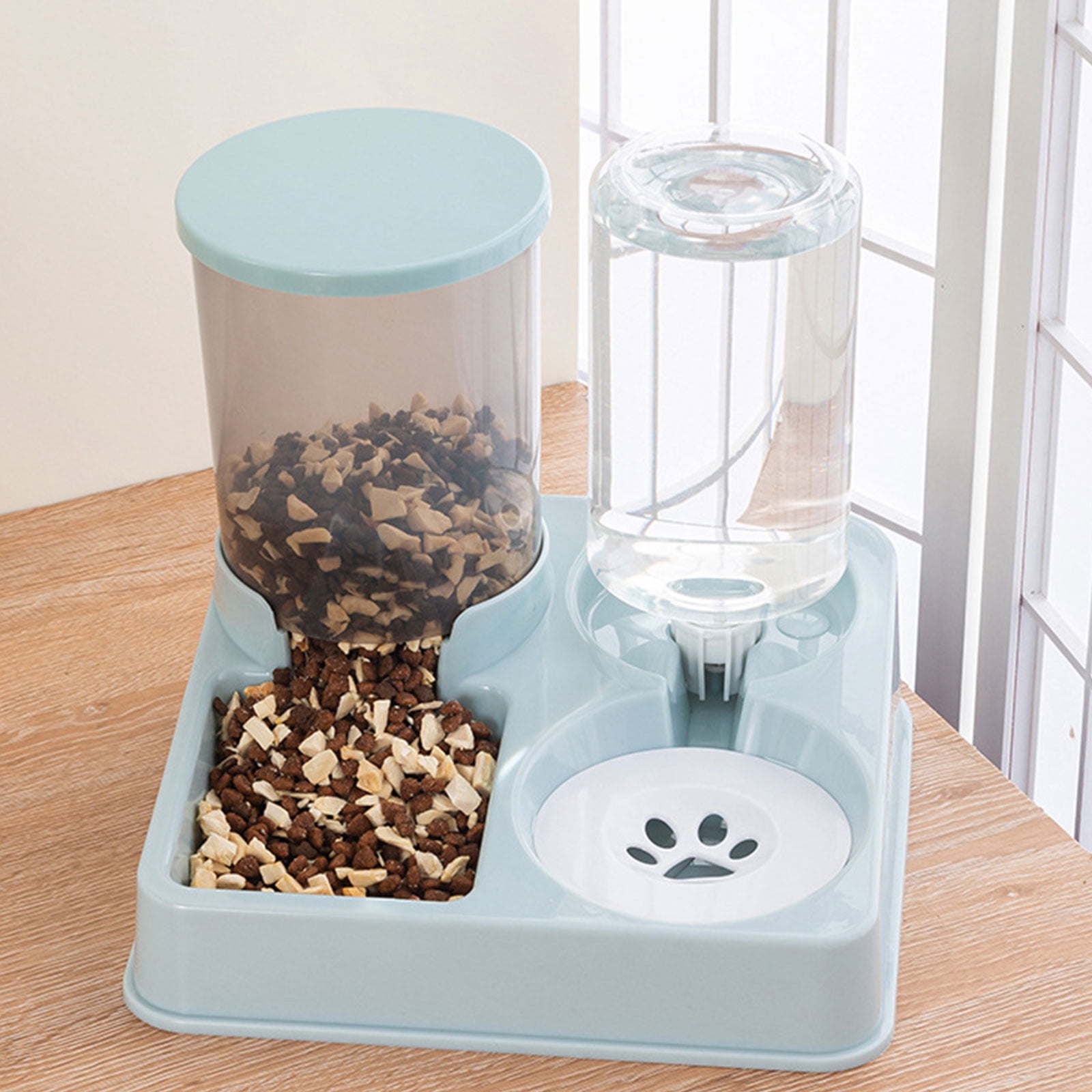 Automatic Dog Bowl Bowls 2 in 1 Pet Feeders with Water Fountain Feeder and Waterer Container Supplies