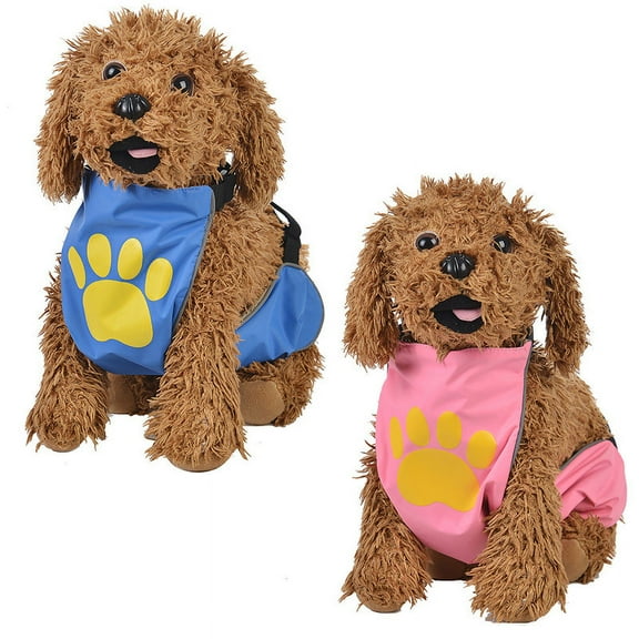 kladzum Dog Raincoat, Water Proof Dog Rain Jacket New Pet Raincoat with Pattern Vests, Dogs Lightweight Rain Jacket