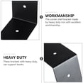 thumbnail image 4 of Qucyy 4pcs Home Iron Shelf Brackets L Shape Right Angle Brackets with Screws (Black), 4 of 5