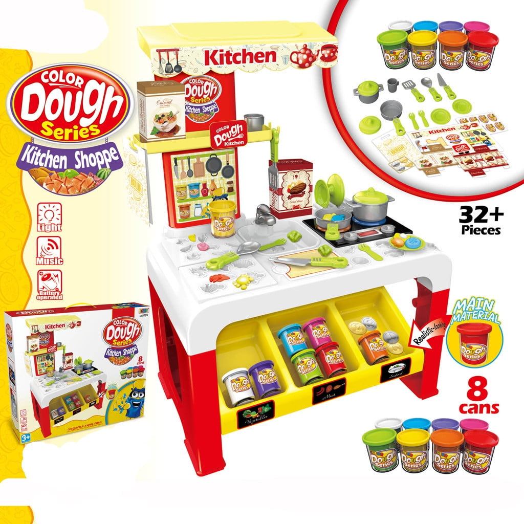 Magic Modeling Clay Cooking Toys Set By Light And Music For
