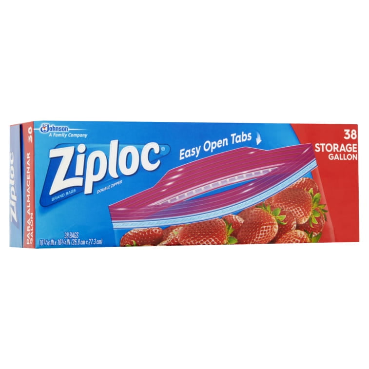  Ziploc Storage Bags, Gallon, 38 ct (Pack of 3