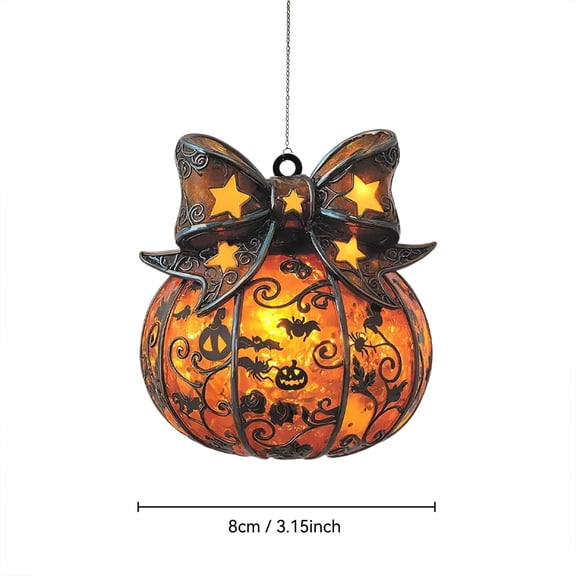 Halloween Acrylic Pumpkin Pendant, Spooky Bat Star Jack O Lantern Pattern Hanging Ornaments for Window Door Wall Decoration