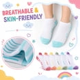 thumbnail image 3 of EALLCO Girls Ankle Socks 12 Pairs Lightweight Soft Breathable Multi-Color Kids Socks for School Daily Wear, 3 of 7