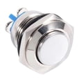thumbnail image 3 of 12V 16mm Car Waterproof Momentary Metal Push Button ON OFF Horn Switch Silver, 3 of 5