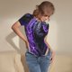 thumbnail image 3 of Fotbe Purple Plant White Tiger Body de Mujer con Cuello Redondo y Mangas Cortas, Sin Mangas Ajustado, Suave, Cómodo y Básico-X-Large, 3 of 7