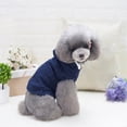 thumbnail image 5 of Handmade Pet Sweater High Collar Hooded Solid Color, Small Winter Warm Coats for Dogs, 5 of 8