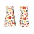 thumbnail image 7 of Naloa Crabs And Seastars Print Women's Summer Spring Casual Beach Sundress,Vacation Sleeveless Tank Crewneck Loose Dresses, 7 of 7
