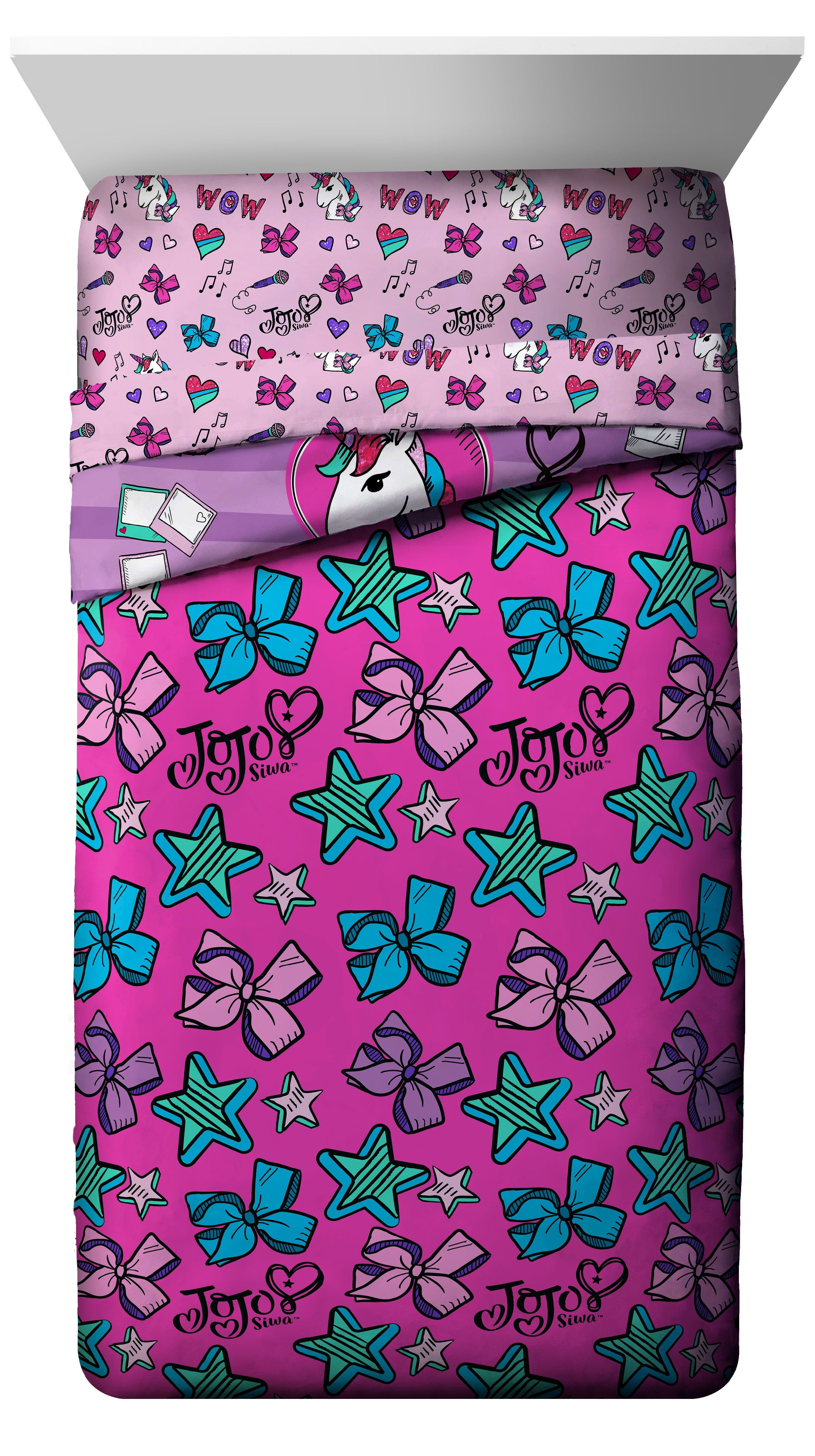 JoJo Siwa Twin Full Reversible Comforter and Sham Set Kid s