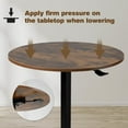 thumbnail image 5 of Bar Table,Round Dining Table with Height Adjustment,23.8-Inch Top, 41 Inch Adjustable Range, Comes with 4 Wheels, Ideal for Small Bar & Café, Rustic Brown, 5 of 14