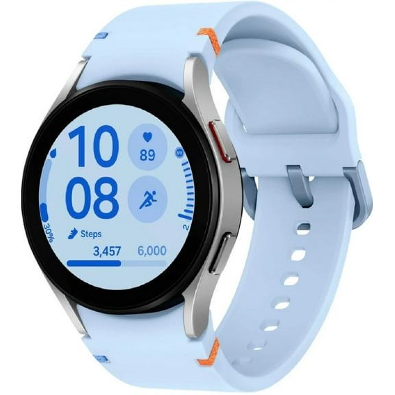 Restored Samsung Galaxy Watch FE Smartwatch 40mm Silver Aluminum Case with Blue Band SM-R861NZSAXAA [Manufacturer Refurbished]