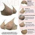 thumbnail image 5 of BIMEI See Through Bra Underwired Silicone Breast Forms Pocket Bra Mastectomy Fake Prosthesis,Beige,38 for ABCD, 5 of 7