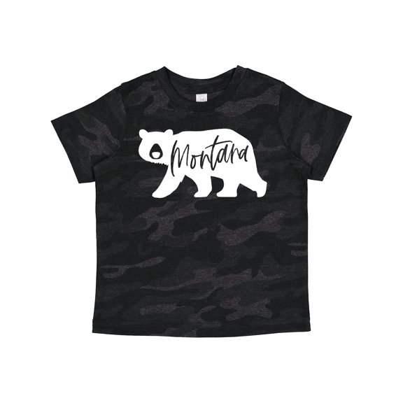 Inktastic Montana White Bear Silhouette Boys or Girls Toddler T-Shirt