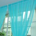 thumbnail image 3 of Juego  de ventana transparente de 2 piezas lavable Azul - 200x200cm Zulema  Cortina de cocina transparente, 3 of 8
