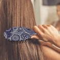 thumbnail image 4 of Boho Chic Paisley Hair Brush - Round-Tip Bristles for Gentle Detangling, Anti-Frizz & Scalp Massage, Ergonomic Handle for All Hair Types, 4 of 5