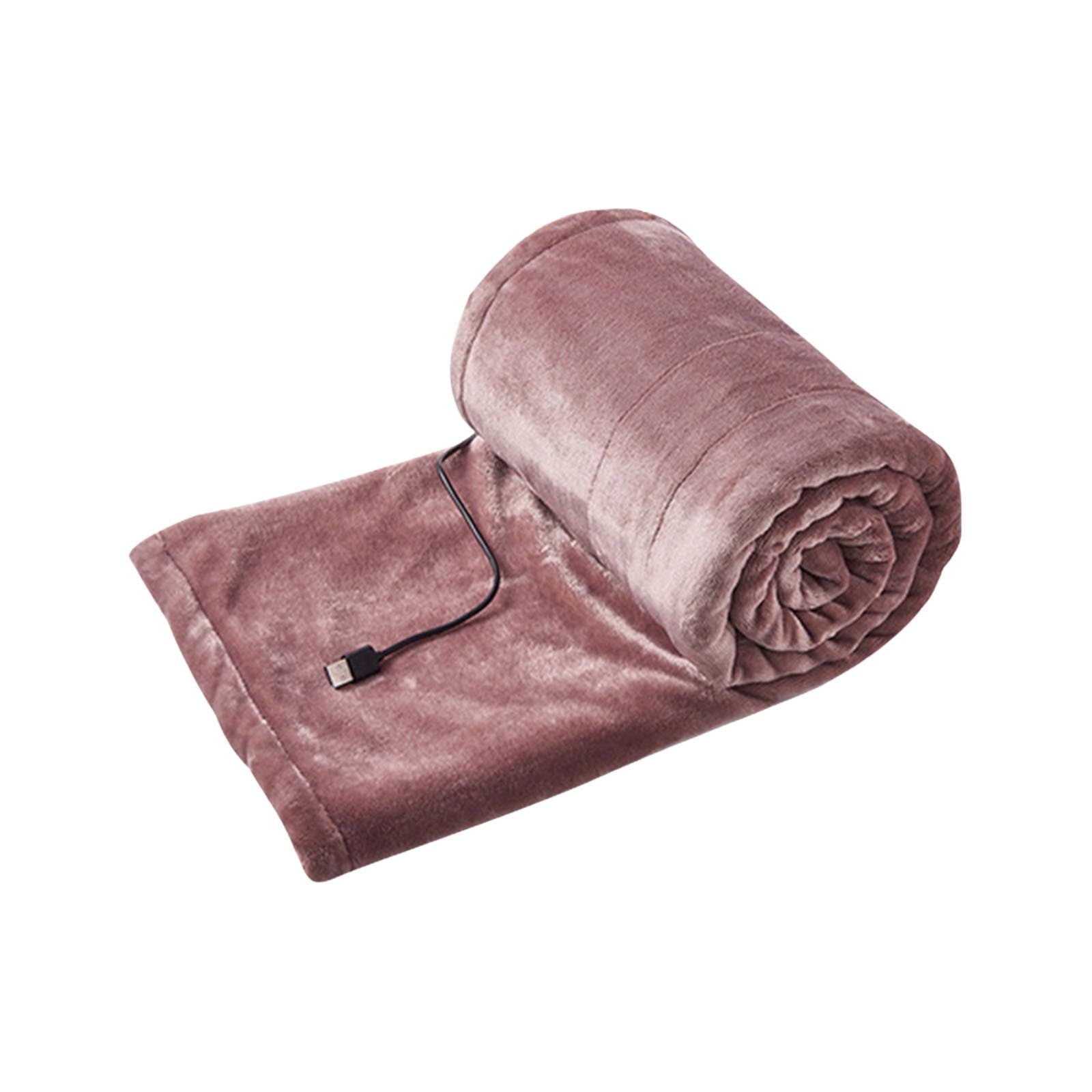 Heated Blanket for Camping, InsCrazy USB Flannel Blanket Heating Low Voltage Mattress Non Leakage Blanket Third Gear Temperature Regulation 160x85cm