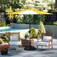 thumbnail image 6 of Abba Patio 9ft Outdoor Patio Umbrella w/ Push Button Tilt and Crank, 8 Ribs, Yellow & Cream, 6 of 6