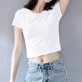 thumbnail image 6 of Women's White Long Sleeve 3/4 Sleeve Slim Fit T-Shirt - Casual Basic Tee, Comfortable, Easy to Care, Classic Color, Multiple Sizes, 6 of 6