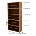 thumbnail image 4 of 10-Tier Bamboo Shoe Cabinet – 11 Tier Storage, Flip-Up Doors, 33 lbs Per Shelf, Multi-Use Floor Standing Cabinet for Living Room, Bedroom, Garden, 4 of 11