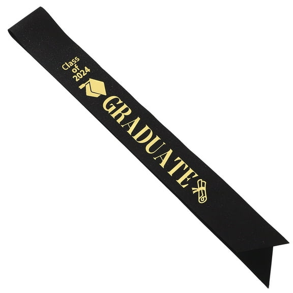 MLINS  Graduation Shoulder Strap Etiquette Sash with Letters