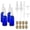 Blue 4pcs, variant on Nasal  Bottle  Glass Bottles 4 count 1oz (30ml) with Press   Refillable Portable Fine Mist, funnel, dropper,label, empty nose  glass bottle blue nasal  bottle