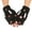 Black, variant on Warm Winter Knit Fingerless Gloves for women with Flip-Top Mittens Convertible Fingerless Mittens for Women