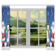 thumbnail image 3 of CADecor Santa Claus And Snowman To Wish You Merry Christmas Window Curtain Window Treatments Kitchen Curtains 26x39 inches, 2 Pieces, 3 of 3