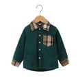 thumbnail image 2 of CSCHome Toddler Kids Boys Shirt Jacket 1-7T Long Sleeve Button down Tops Jacket Shacket Jacket Spring Autumn Coat Clothes, 2 of 7