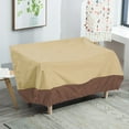 thumbnail image 1 of Bench Cover Oxford Patio Sofa Bench Protector; Dust Protector Garden Couch Cover Outdoor Furniture Protector, Beige and Coffee, 1 of 9
