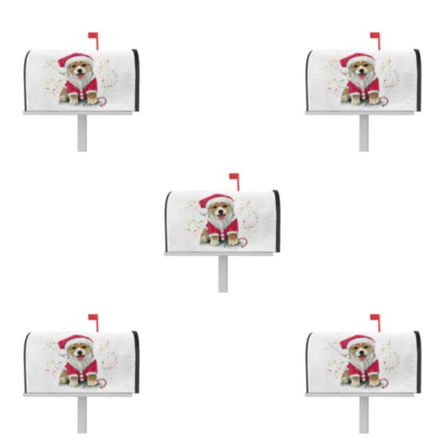 relayinert Add Holiday Cheer To Mailbox Christmas Deer Pattern Sleeve Easy To Couch Cover YTYH2309047 5Set