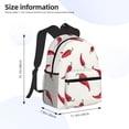 thumbnail image 4 of Vsdgher Chili Print Unisex Large Capacity Bookbag Schoolbag Casual Daypack for High School/College/Teens/Travel/Work, 4 of 8