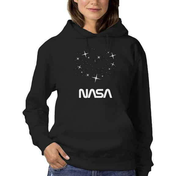 NASA Nasa Heart Galaxy Hoodie Women -NASA Designs, Female Small