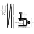 thumbnail image 2 of Soidarity Poste de lámpara de Camping, poste de aleación de aluminio plegable, gancho de rotación de 270 grados, Kit de soporte de luz portátil, carpas Negro Cabeza única Soidarity OD020923-01B, 2 of 6