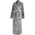 thumbnail image 2 of Richie House Women's Long Robe Plush Soft Warm Fleece Elegant Lounger Collar Style Bathrobe Housecoat Sleepwear for Ladies RHW2881, 2 of 3