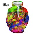 thumbnail image 1 of Sweat à Capuche Imprimé 3D Décontracté à Manches Longues pour Hommes, Encre Éclaboussée, Dégoulinant, Coloré, Punk de Rue, Hip Hop, 1 of 5