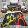 thumbnail image 2 of Designart 'Orange and Yellow Geo Art' Modern & Contemporary Duvet Cover Set, 2 of 4