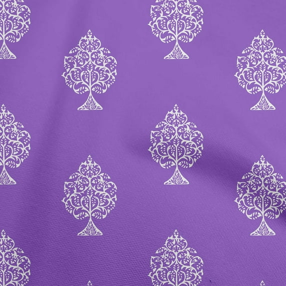 oneOone Viscose Chiffon Purple Fabric Block Quilting Supplies Print Sewing Fabric By The Yard 42 Inch Wide-3Y