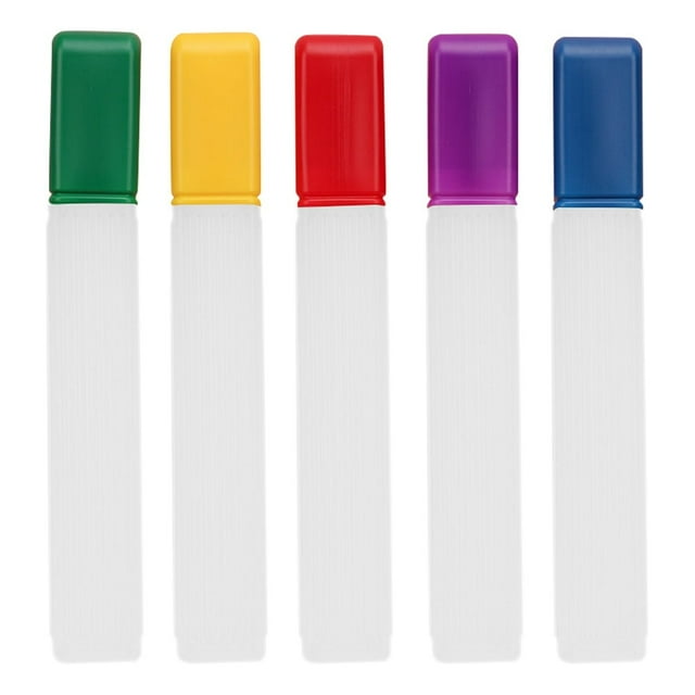 LEEYNEER 5pcs Plastic Knitting Sewing Needles Container Crochet Hook Storage Bottles Tubes