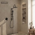 thumbnail image 3 of Boyel Living 10 in Wall Mounted Shower System Bathroom Rainfall Shower Head with Handheld Shower,Explicitly fitted 2-function Luxury Shower Faucet Set in Matte Black, 3 of 11