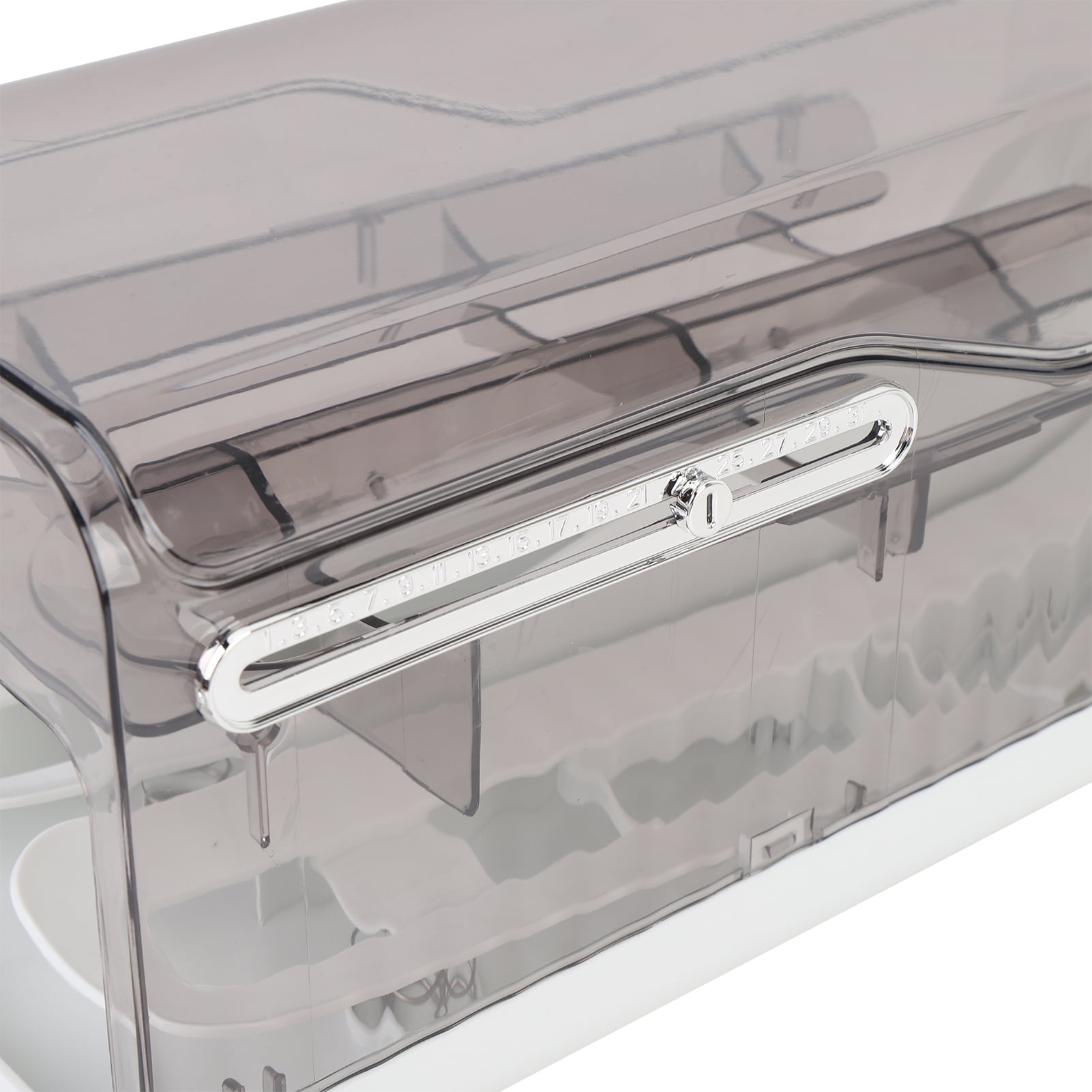 YAHHU Egg Storage Container Rolling Egg Holder Dispenser Organizer Luxurious Grey 12.6 inches / 32 cm [cite: 24]