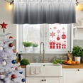 thumbnail image 6 of Grey Ombre Valances for Windows, Decorative Rod Pocket Window Valance Curtains, Gray White Gradient Modern Abstract Art Short Curtain Drapes for Kitchen/Bathroom/Living Room, 2 Panels, 42" W x 18" L, 6 of 8