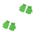 thumbnail image 2 of Sonducket 1 par de guantes tejidos con la mitad de los dedos, mitones elásticos elásticos Unisex, portátiles para ciclismo de carretera al Verde 2piezas, 2 of 6