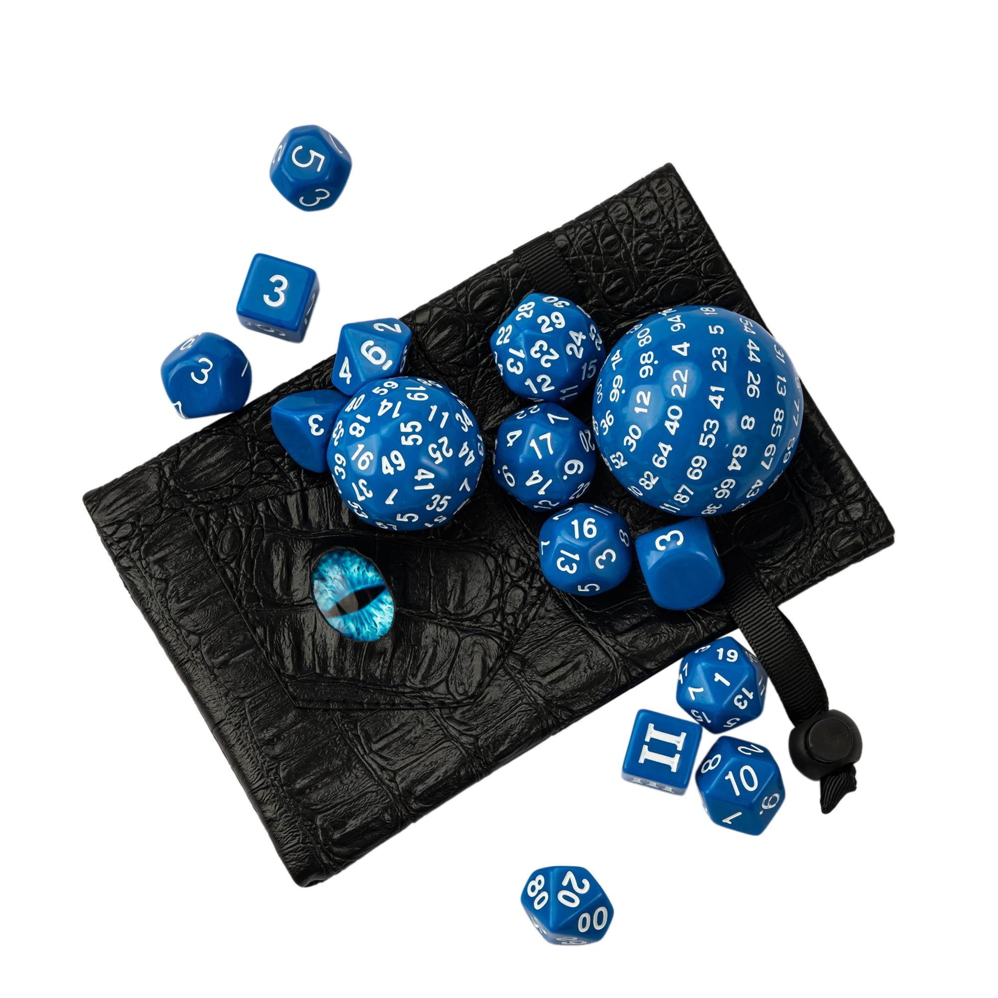 Cusdie 15 Pieces Complete DND Dice Set D3D100 D&D Dice Set, Polyhedral