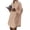 Khaki, variant on Women's Oversized Longline Shirt Dress Casual Lapel Button Down Maxi Top with Pockets Long Sleeve Loose Fit Cover Up for Spring Summer Daily Vacation