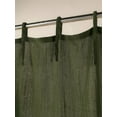 thumbnail image 4 of The Art Box Solid Linen Curtains 18 Inches Long 2 Pack, Textured Gauze Linen Curtain Drapes Tie Top Curtain Panels for Bedroom/Living Room/Sliding Door Farmhouse Decor, 35"w x 18"l in, Seaweed Green, 4 of 8