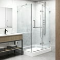 thumbnail image 5 of VIGO Monteray 32 in. L x 48 in. W x 79 in. H Frameless Hinged Shower Enclosure Kit in Brushed Nickel with 3/8 in. Clear Glass, 5 of 11