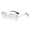 Grey, variant on Rimless Rectangle Sunglasses With Uv400 Protection Frameless Square Glasses Durable Eyeglasses For Vacations Parties Photos(Purple-15Cm)