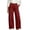 Red, variant on Wide Leg Sweatpants Women Elastic High Waisted with Pockets Casual Travel Work Pants Brown S