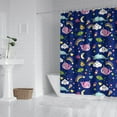 thumbnail image 4 of Cartoon Fish Shower Curtain 72x72 Inch, Colorful Underwater Theme Waterproof Polyester Fabric Curtain with Hooks for Kids Bathroom or Coastal Home Decor, 4 of 5