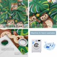 thumbnail image 2 of Summer Owls Blackout Curtains for Bedroom/Living Room, Green Palm Leaves Tropical Plants Thermal Insulated Kitchen Drapes with Grommets, Light Blocking Window Treatment, 2 Panels 42" x 45", 2 of 7